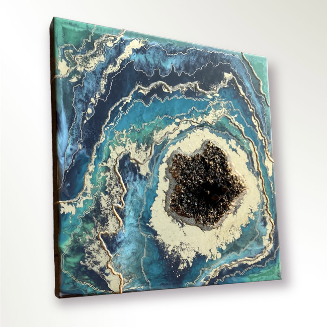 akasztóval. EPOXI KÉP mérete: 42 x 42 cm. Év: 2022
